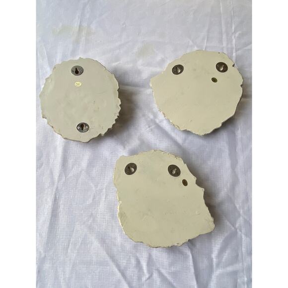 Set of 3 Sea Shell Wall Art 3-D, rough sand-like plaster or resin Apx 7-8" EUC - Picture 6 of 13